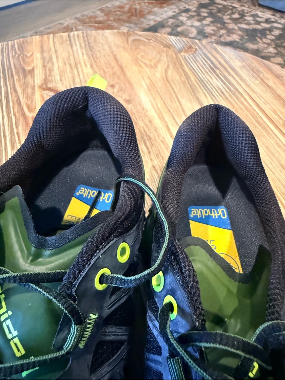 La Sportiva Women’s Bushido II Trail Shoes - Black/Olive Green with Neon Accent - Picture 5 of 6